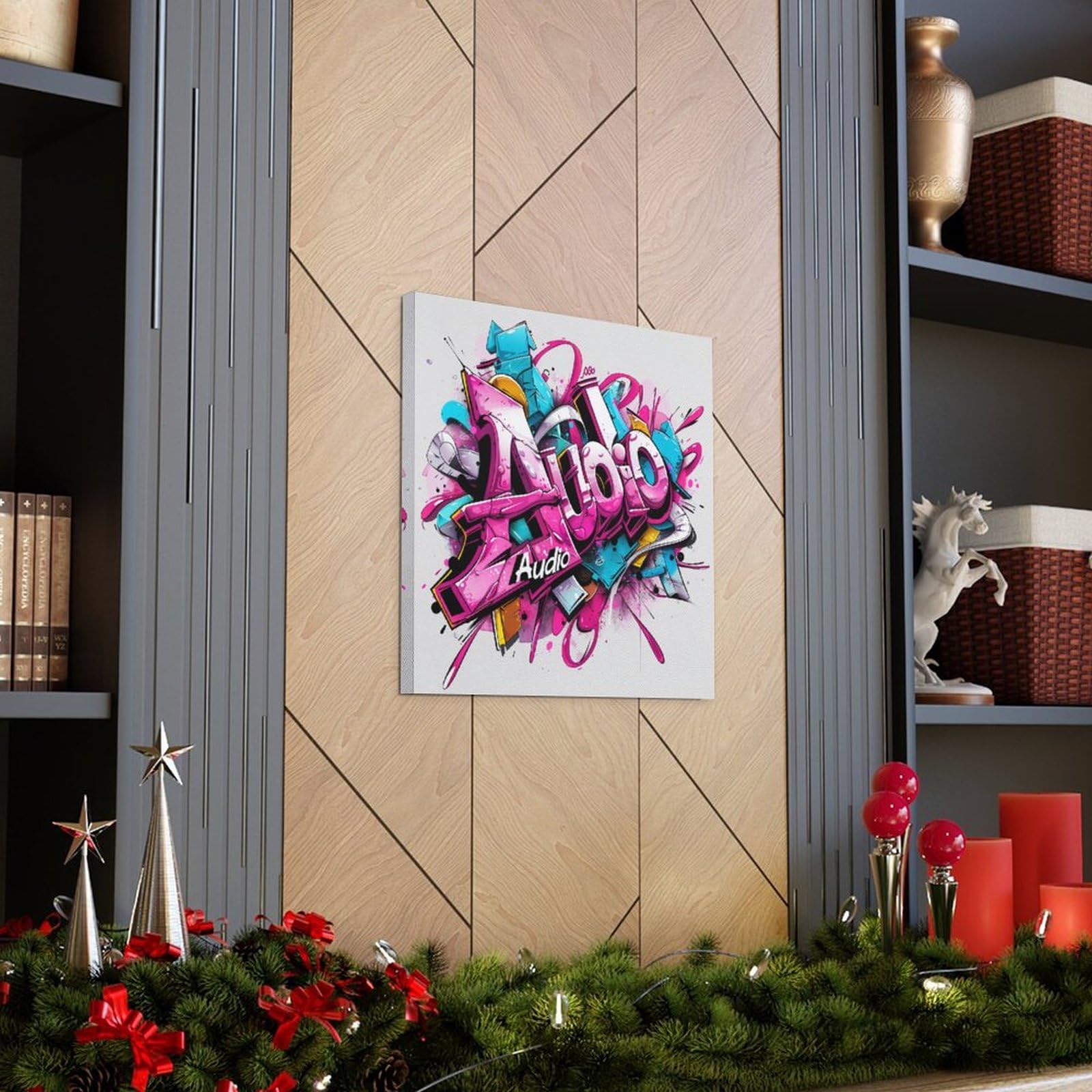 Amazon.com: Vendhui Audio Word Graffiti Canvas Poster Colorful
